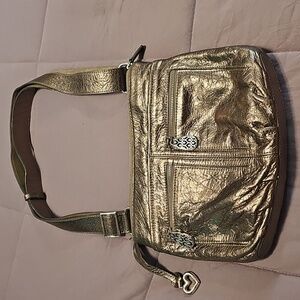 Brighton Metallic Gold/Bronze Crossbody Bag